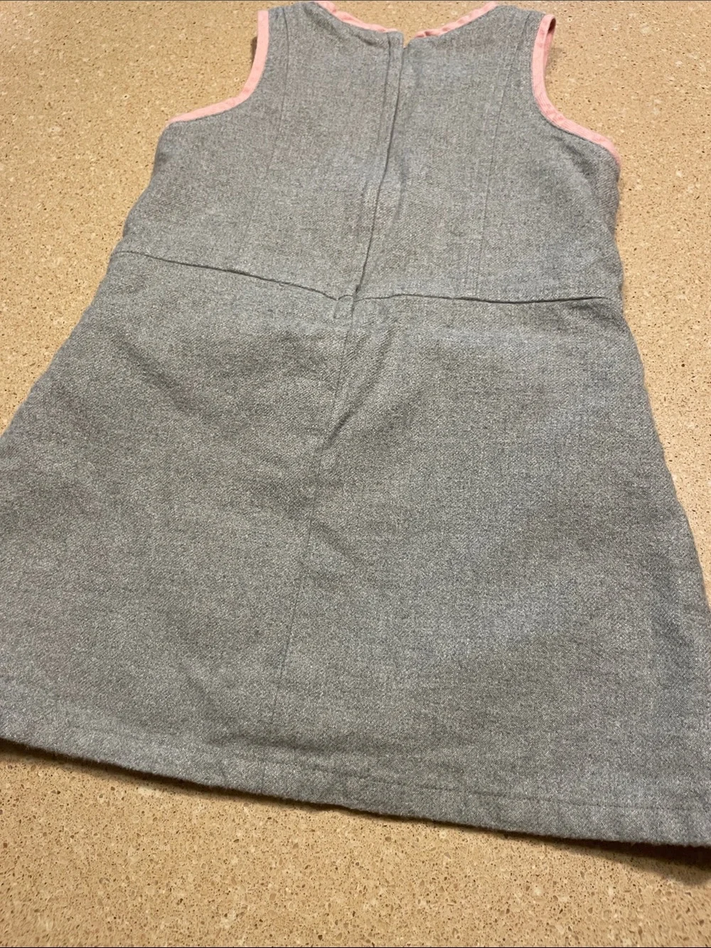 Old Navy Gray Dress with Pink Trim and Bows